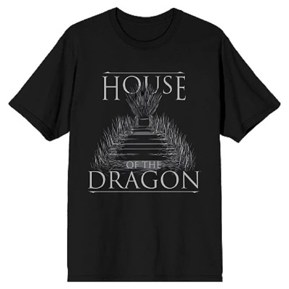 House Of The Dragon Iron Throne Black Game of Thrones Cotton Tee Black Shirt
XS